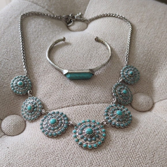 Lucky Brand Jewelry - Lucky Brand Silver and Turquoise Necklace Set